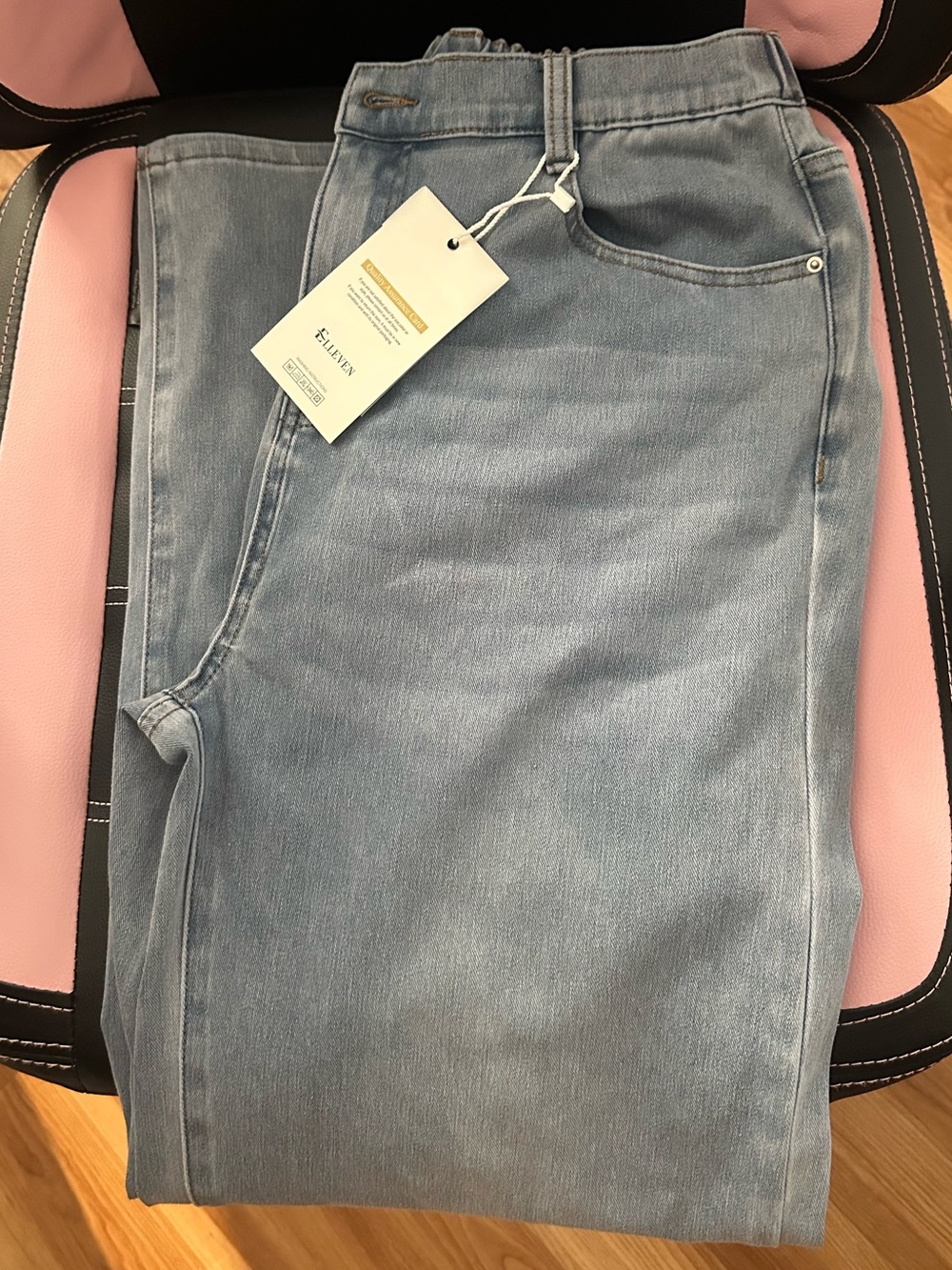 ELLEVEN High Stretchy Sweatpant Jeans for Women #denim #elastic